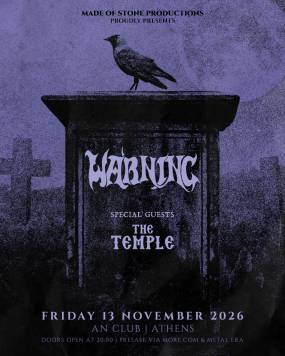 Warning (UK) + The Temple (GR) live at AN CLUB | 13.11.2026