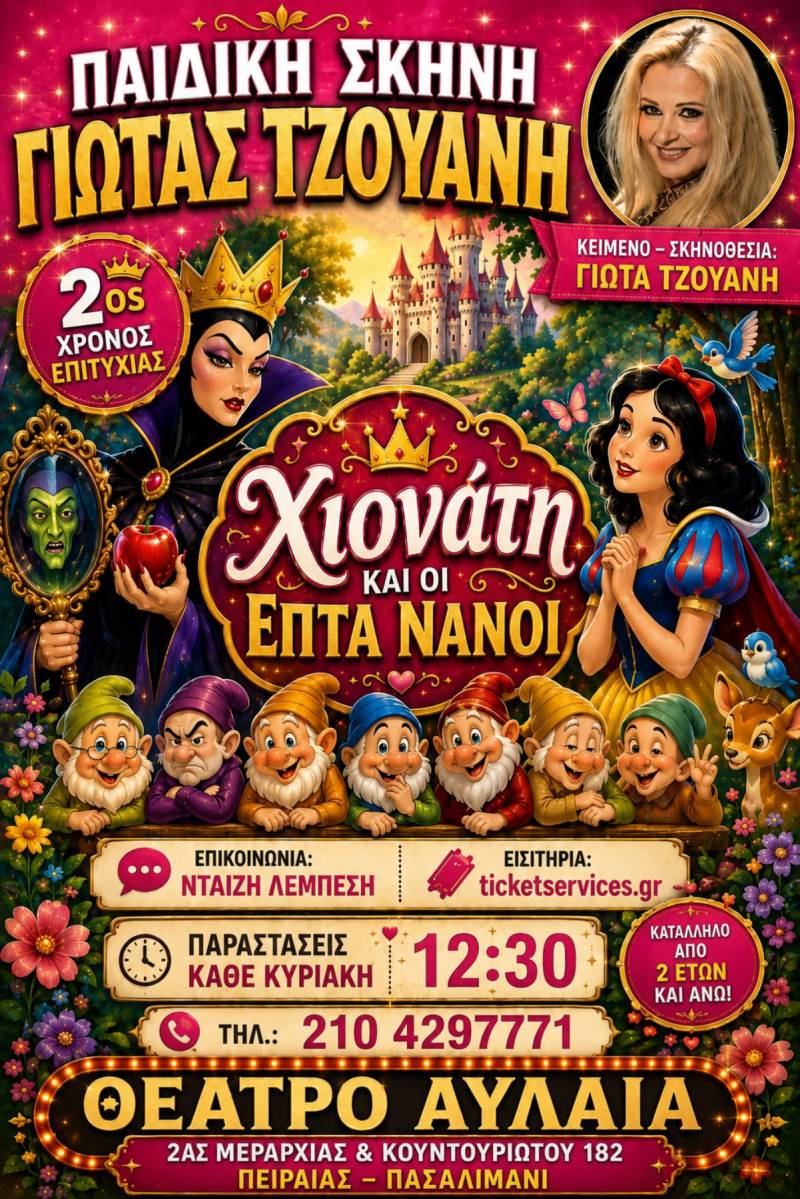 “ Η Χιονάτη και οι 7 Νάνοι ” / 2ος ΧΡΟΝΟΣ ΕΠΙΤΥΧΙΑΣ
