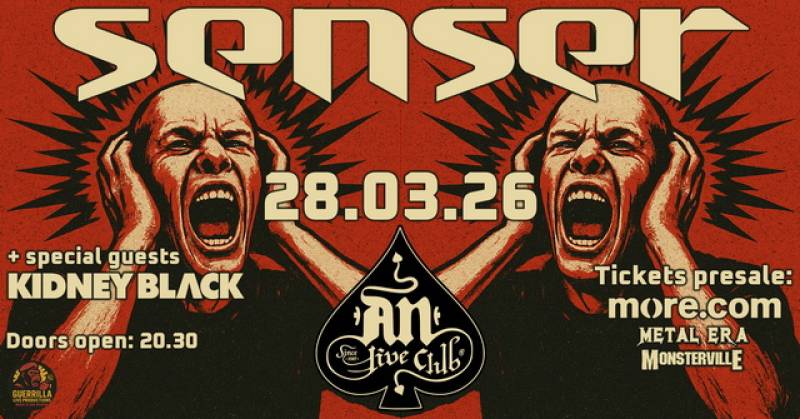 SENSER live in Athens | 28.03.26, An Club | special guests: Kidney Black