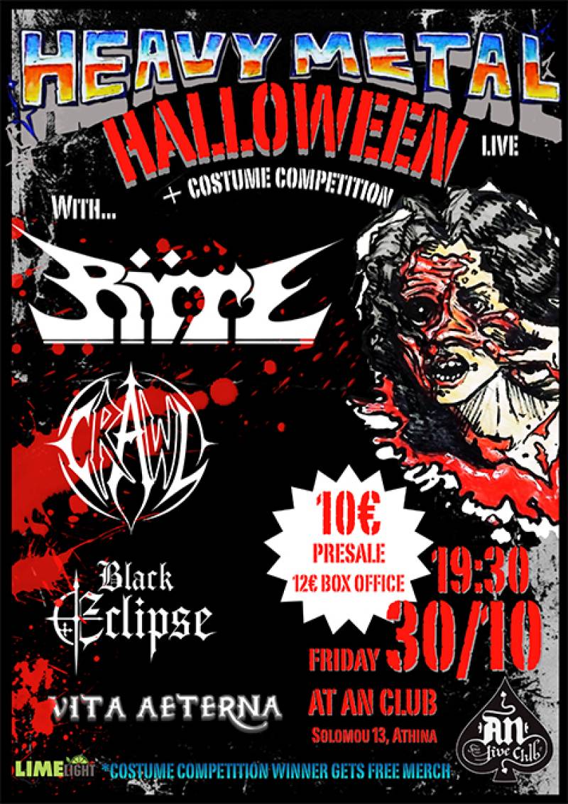 HEAVY METAL HALLOWEEN w/ Rÿte / Crawl / Black Eclipse / Vita Aeterna _ Friday 30/10/26 live @An Club
