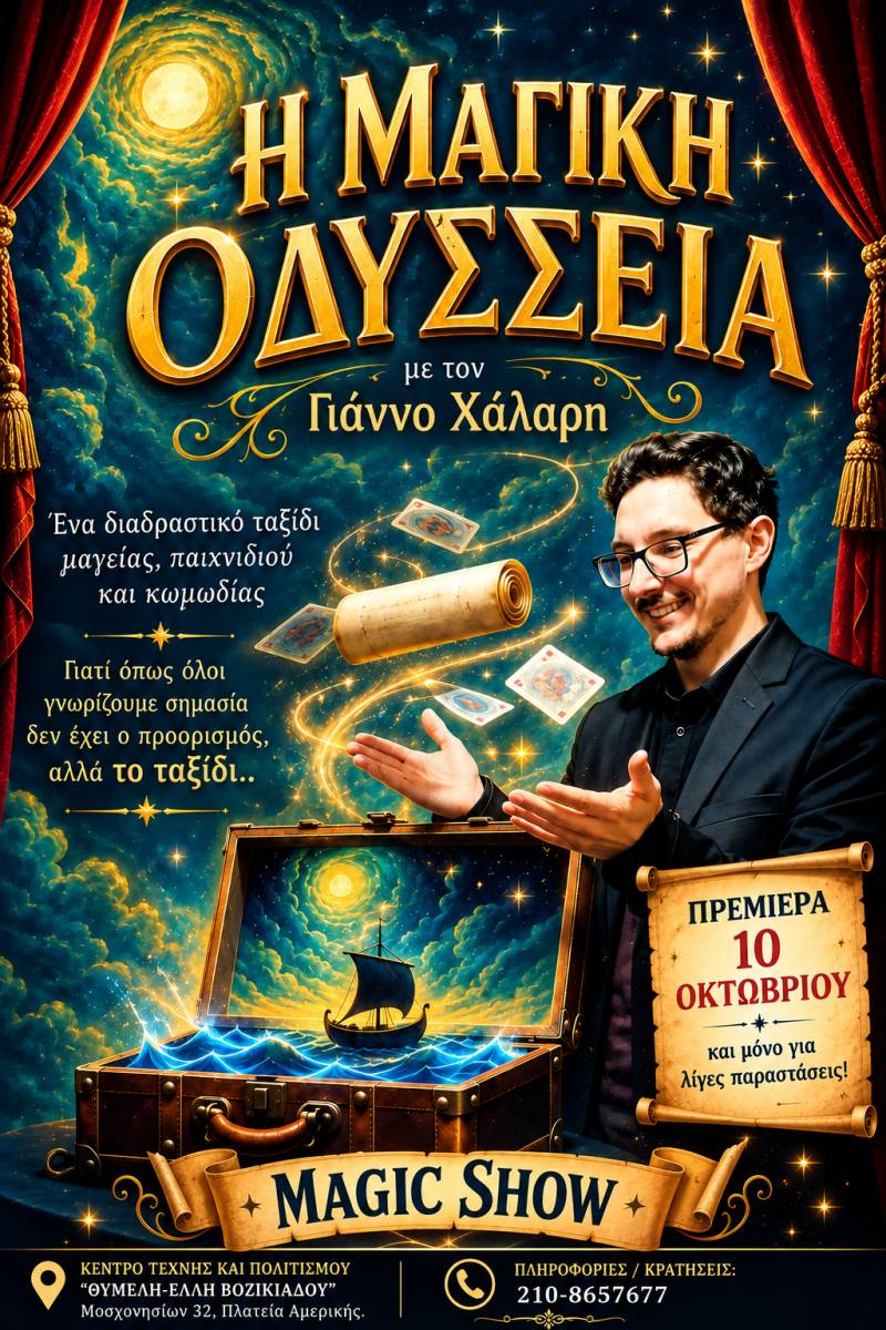 «Η Μαγική Οδύσσεια» – Μια διαδραστική Magic Show για όλη την οικογένεια