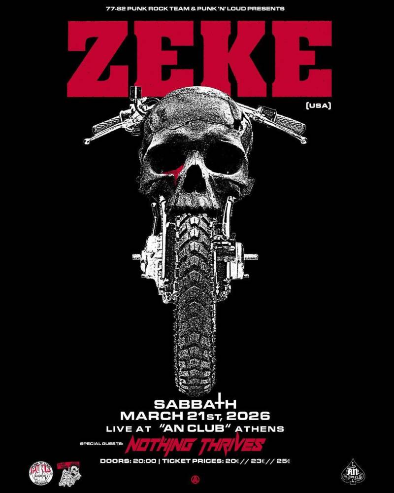 ZEKE | Special guests: Nothing Thrives | Σάββατο 21 Μαρτίου 2026 | An Club