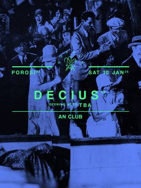 DECIUS | Opening Acts: Modern Ruin + Degear0001 | 10.01.2026 | AN CLUB