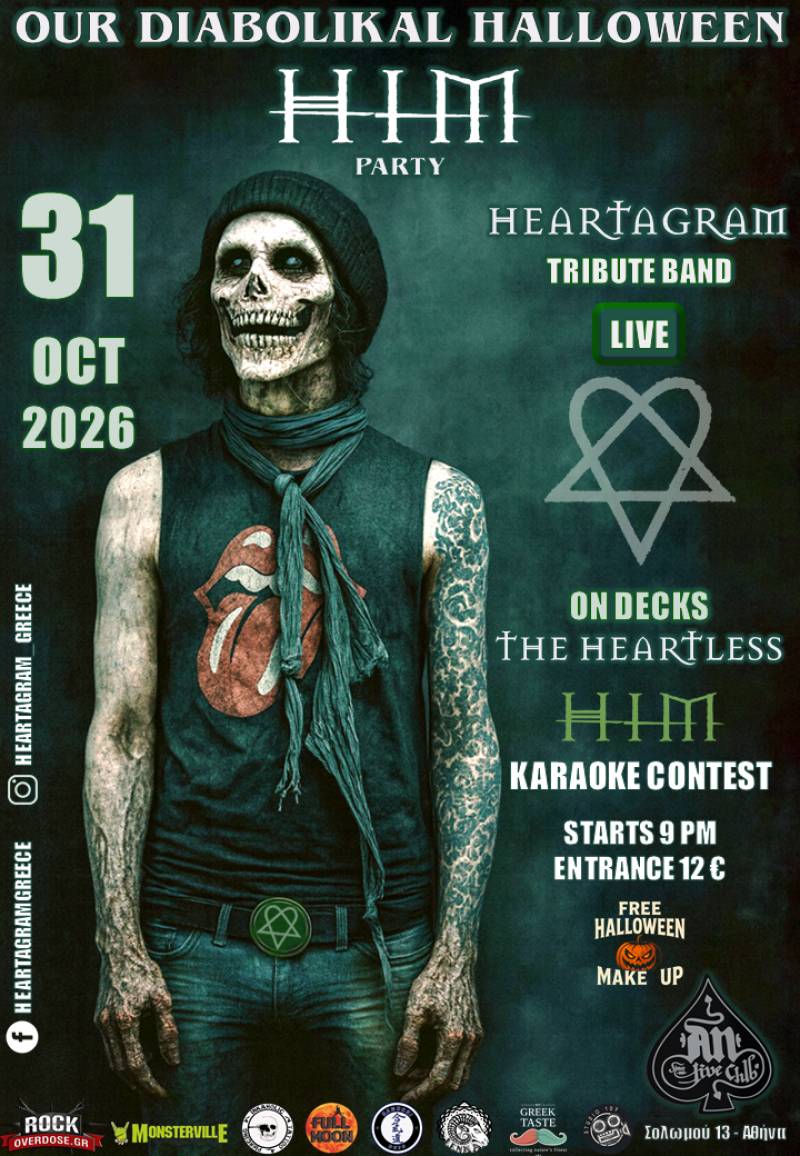 “Our Diabolikal Halloween” with Heartagram Band (HIM - TRIBUTE BAND) | 31.10.2026 | AN CLUB