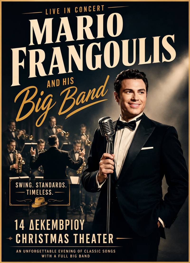 MARIOS FRANGOULIS AND HIS BIG BAND / Μια νύχτα στο Las Vegas / 14 Δεκεμβρίου 2026 / Christmas Theater