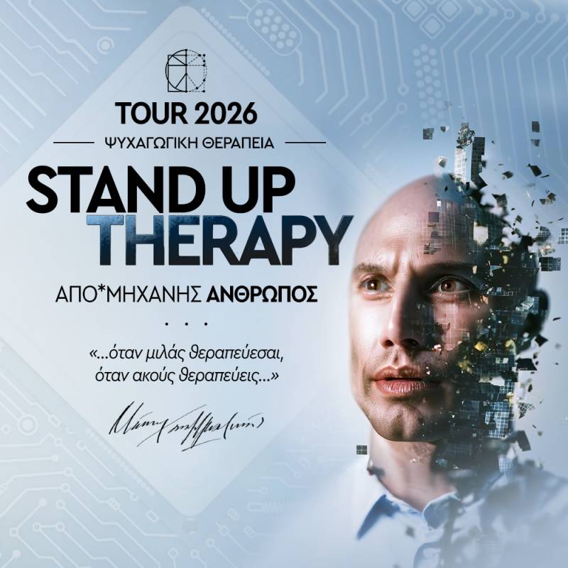 STAND UP THERAPY ~ ΑΠΟ ΜΗΧΑΝΗΣ*ΑΝΘΡΩΠΟΣ ~ Συνοδοιπορικό 2026 ΘΕΑΤΡΟ ΑΘΗΝΑ