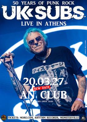 New Date | U.K. SUBS live in Athens | 20.03.27, An Club